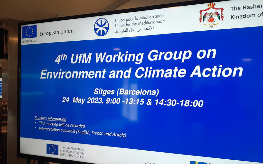 Showcased the Interreg Euro-MED Programme’s Missions during the 4th Working Group on Environment and Climate Change hosted by the Union for the Mediterranean (UfM)